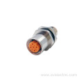 M12-4 pin male stright angle bulkhead mount connector